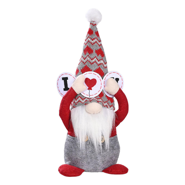 Valentines Day Gnome Decorations Handmade Elf Plush Doll