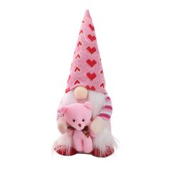 Valentines Day Gnome Plush Heart Bear Scandinavian Tomte Elf Decorations Swedish
