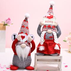 Valentines Day Gnome Decorations Handmade Elf Plush Doll