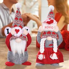 Valentines Day Gnome Decorations Handmade Elf Plush Doll