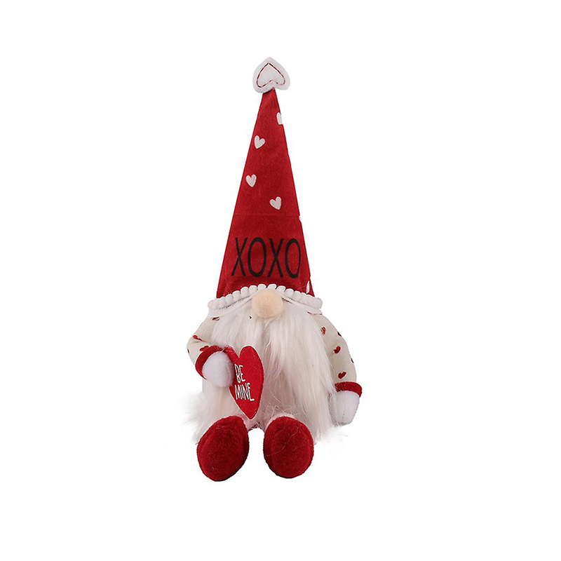 Valentines Day Gnomes Decorations Red Heart Plush Toy