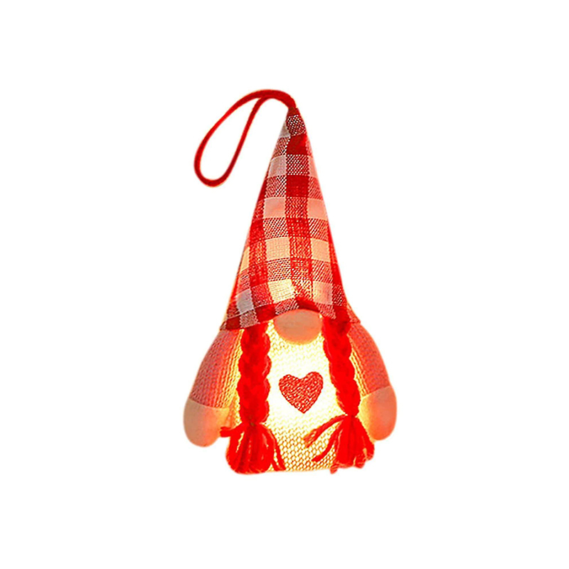 Led Luminous Gnome Plush Doll Handmade Dwarf Doll Valentines Day Decorations Gift