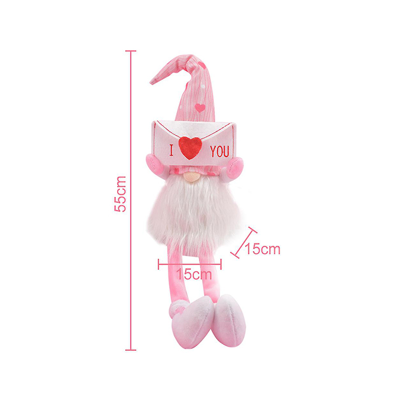 Valentine Day Faceless Gnomes Plush Doll Handmade Dwarf Elf