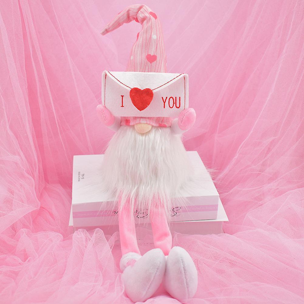Valentine Day Faceless Gnomes Plush Doll Handmade Dwarf Elf