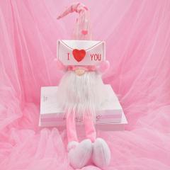 Valentine Day Faceless Gnomes Plush Doll Handmade Dwarf Elf