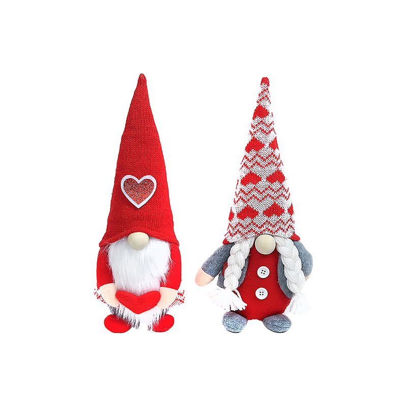 2pcs Valentine's Day Faceless Doll Faceless Gnome Plush Doll