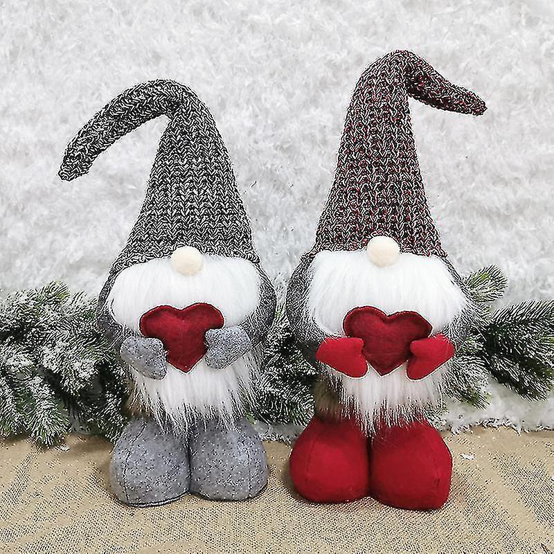 Lovely Handmade Plush Gnome Doll For Valentine's Day Gift