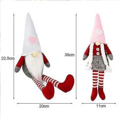 Gnome Long Legs Festive Plush Rudolph Doll Toy Valentine's Day