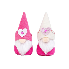 2 Pcs Valentines Day Decor Gnomes Plush Doll