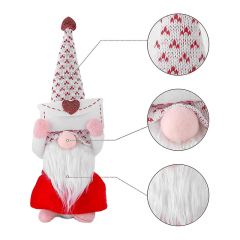2pcs Gnomes Plush Figurine Elf Couples Decorative Ornaments