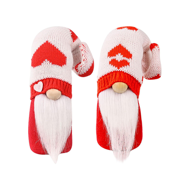 Valentines Day Gnomes Plush Decor Ornaments Love Knitted Doll