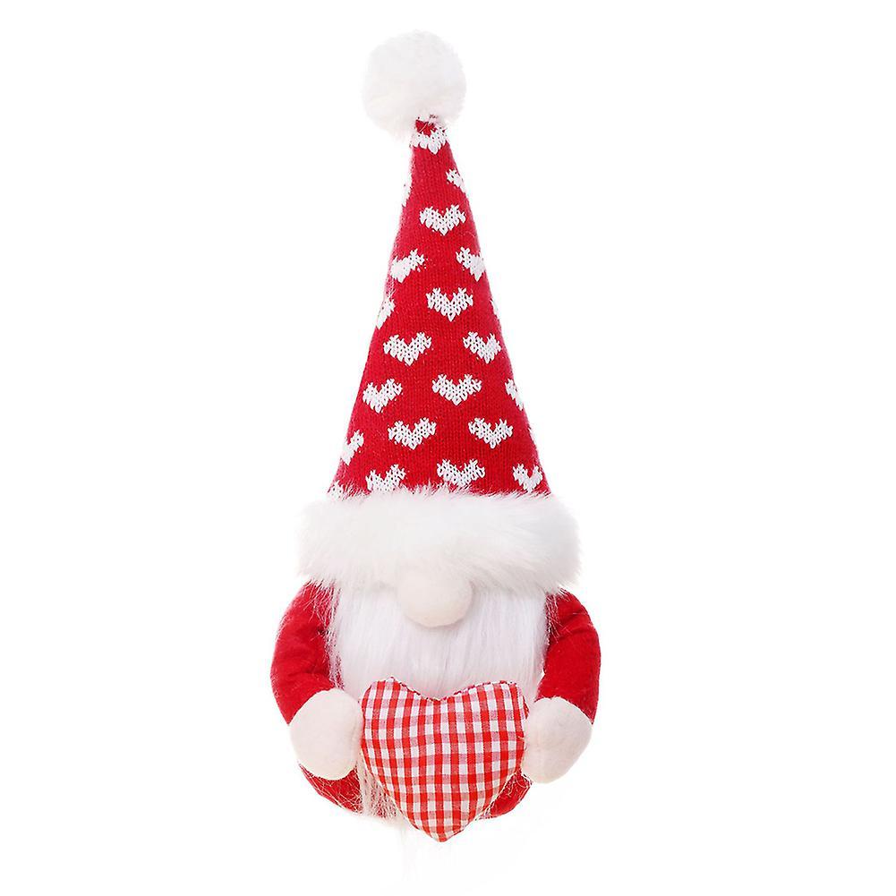 Dwarf Plush Doll Faceless Holding Heart Couple Doll Valentine Day