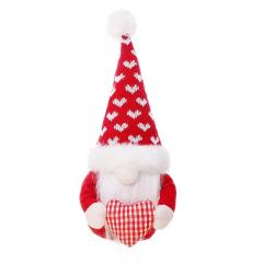 Dwarf Plush Doll Faceless Holding Heart Couple Doll Valentine Day