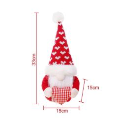 Dwarf Plush Doll Faceless Holding Heart Couple Doll Valentine Day