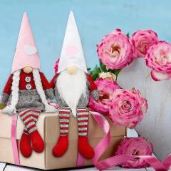 Gnome Long Legs Festive Plush Rudolph Doll Toy Valentine's Day