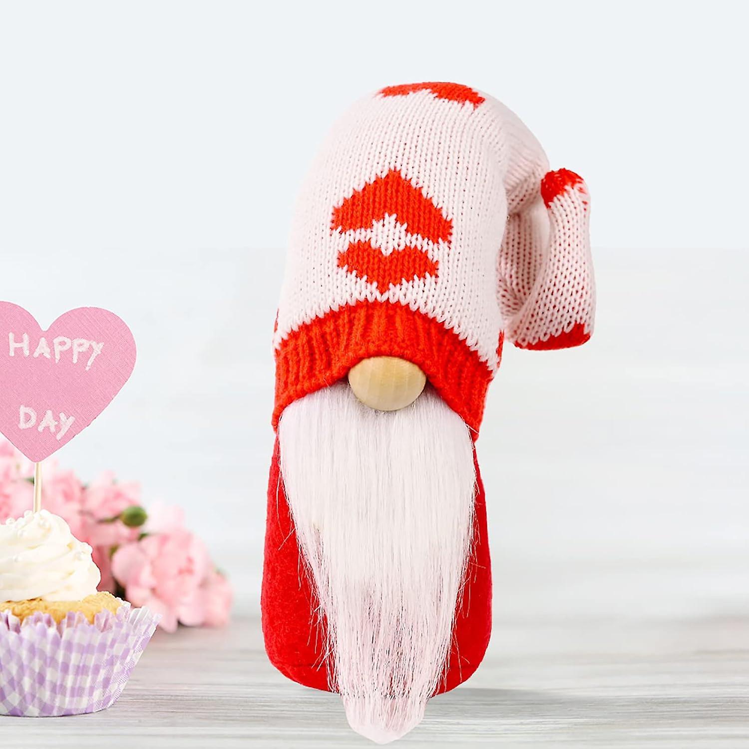 Valentines Day Gnomes Plush Decor Ornaments Love Knitted Doll