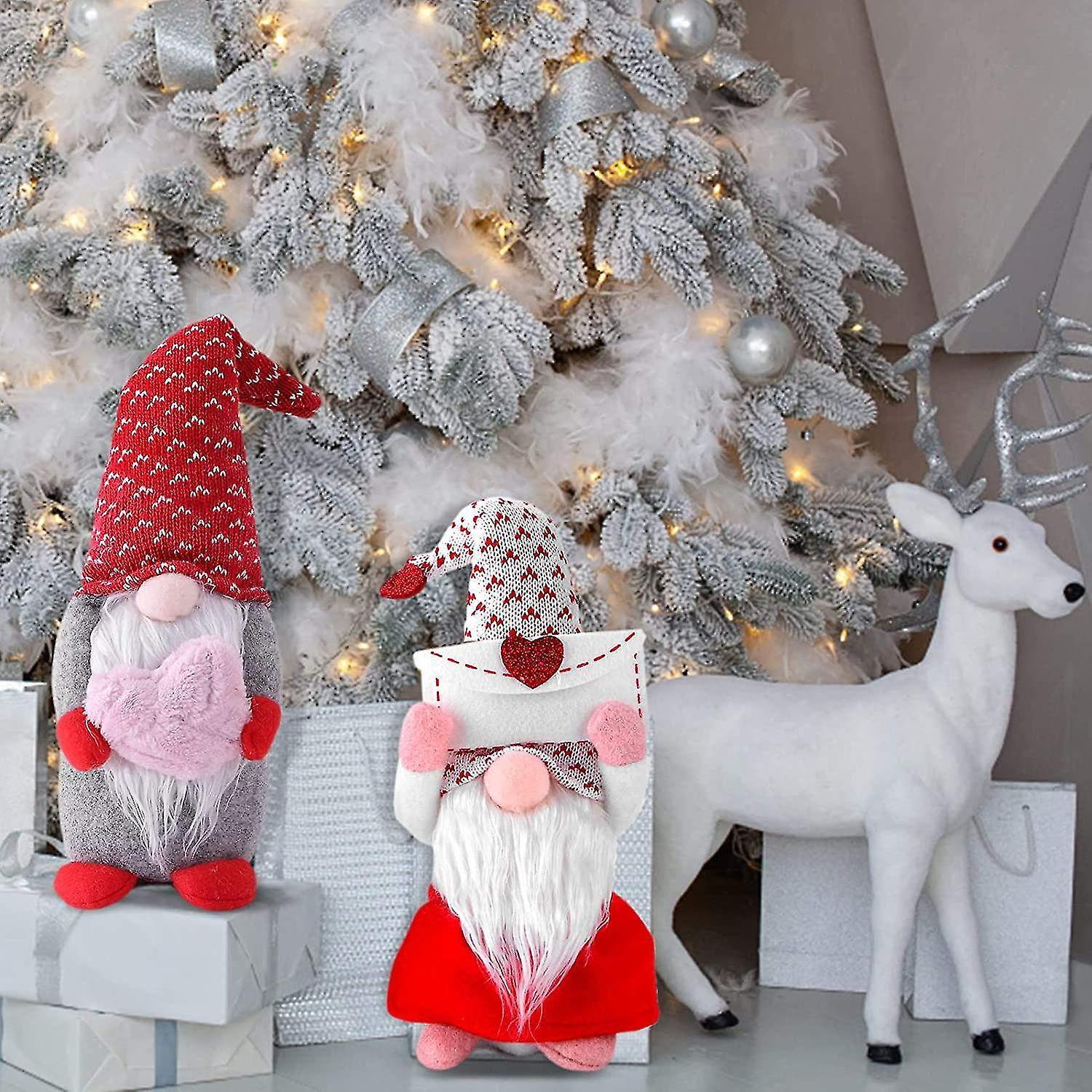 2pcs Gnomes Plush Figurine Elf Couples Decorative Ornaments