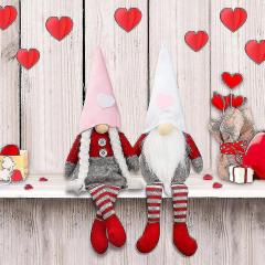 Gnome Long Legs Festive Plush Rudolph Doll Toy Valentine's Day