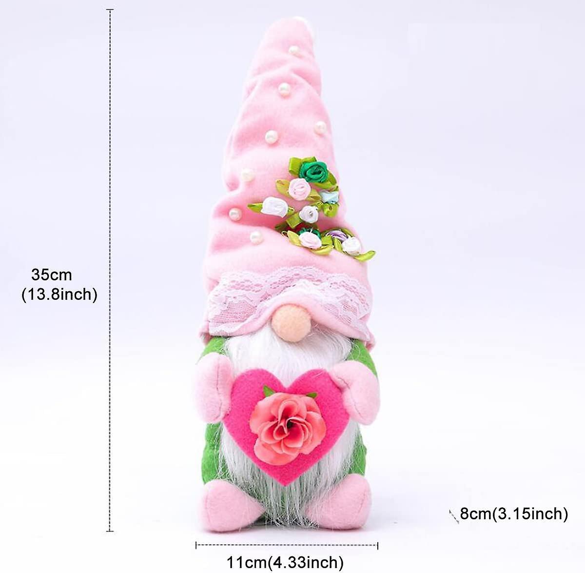3pcs Spring Flowers Gnome Valentines Day Gnomes Plush Doll