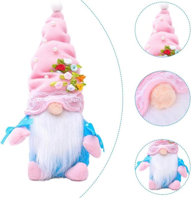3pcs Spring Flowers Gnome Valentines Day Gnomes Plush Doll
