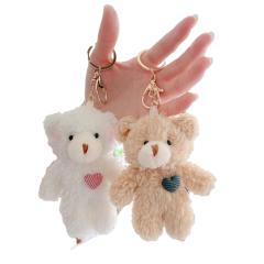 Key Pendant Heart Bear Lovely Fluffy Key Chain Multipurpose Bag Pendant Valentine
