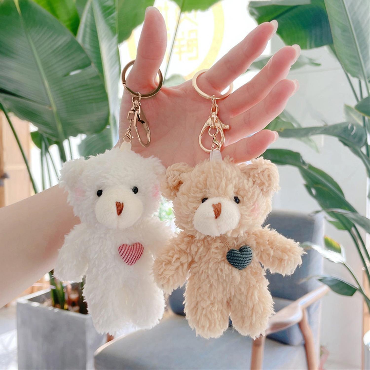 Key Pendant Heart Bear Lovely Fluffy Key Chain Multipurpose Bag Pendant Valentine