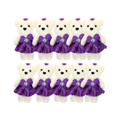 10pcs Plush Bear Stuffed Animals Wedding Car Stuffed Bear Toy Valentine's Day Bouquet Bear Doll