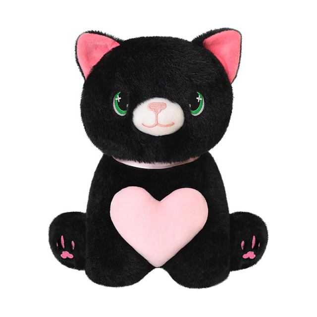 10" Cat Plush Toy Cute Heart Cat Stuffed Animal Soft Kitty Plushies