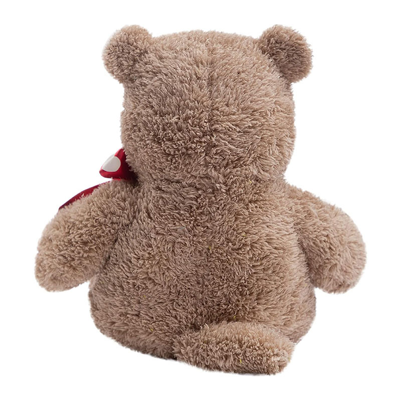 12" Stuffed Animals Plush Hippo with Love Pattern Red Bow