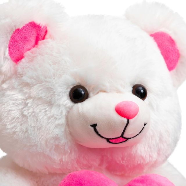 13" Stuffed Teddy Bear Toy with Pink Heart Plush Bear That Says I Love You