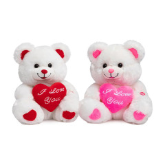 13" Stuffed Teddy Bear Toy with Pink Heart Plush Bear That Says I Love You