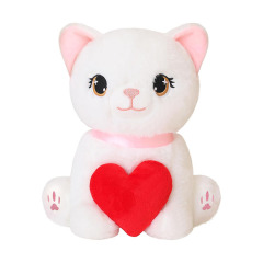 10" Cat Plush Toy Cute Heart Cat Stuffed Animal Soft Kitty Plushies