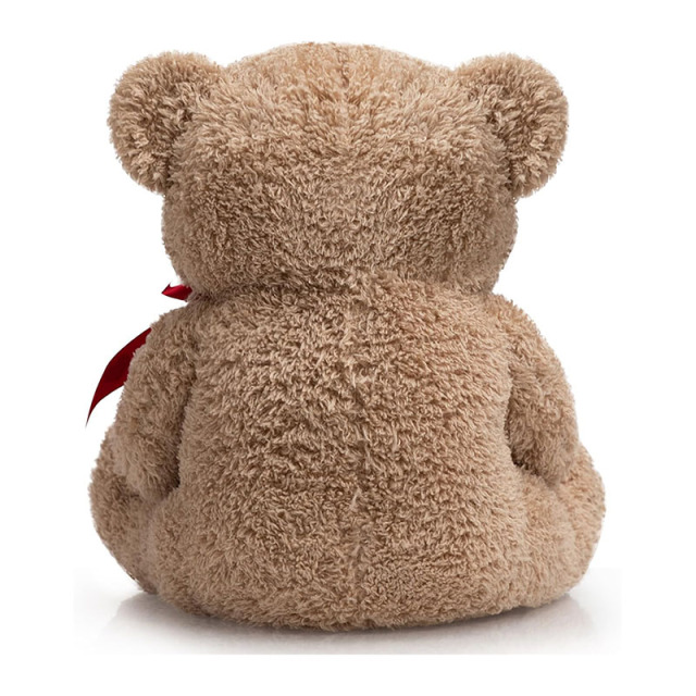 14" Stuffed Animals Plush Toys Teddy Bear with Love Pattern Red Bow Holding Envelope