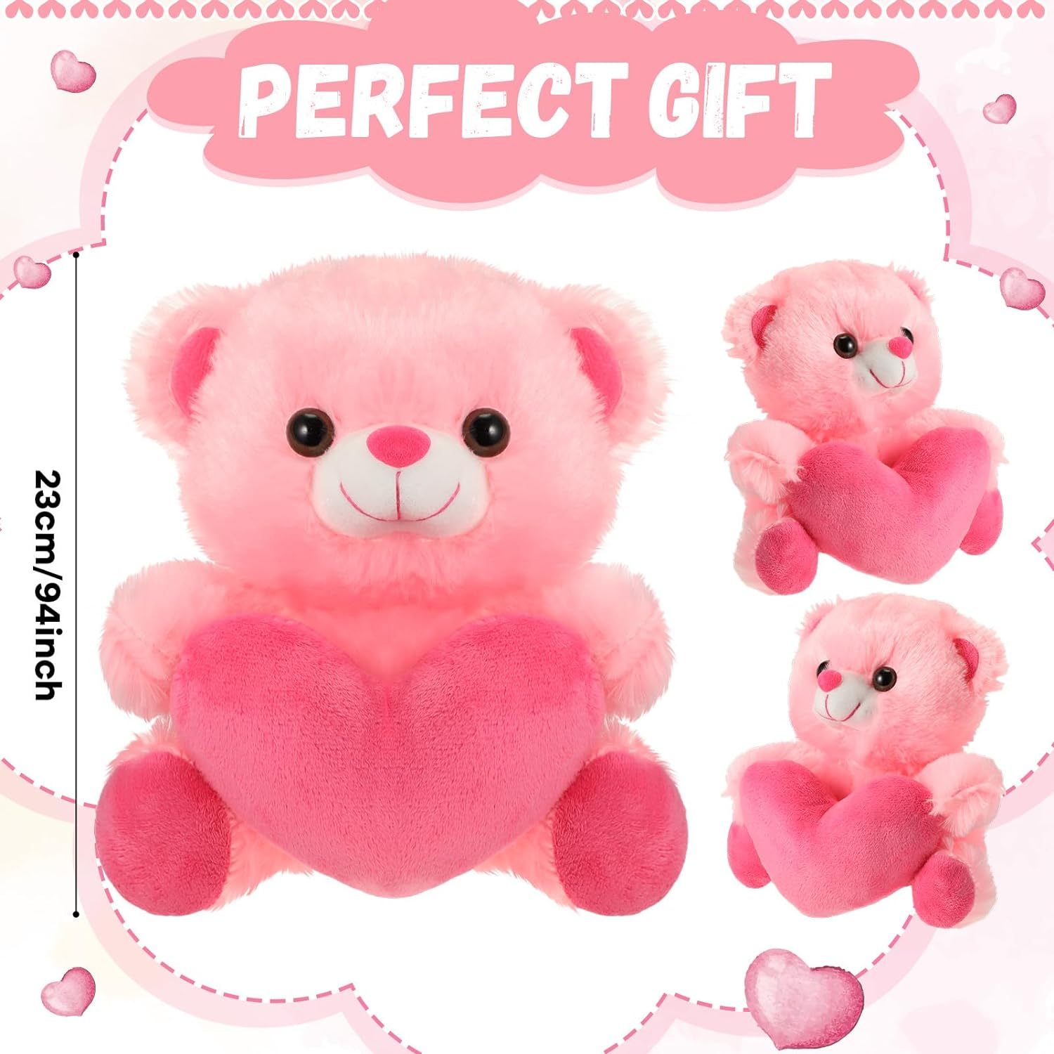 10" Adorable Stuffed Animals Bears Soft Plush Toys for Valentine's Day