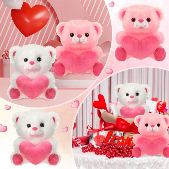 10" Adorable Stuffed Animals Bears Soft Plush Toys for Valentine's Day