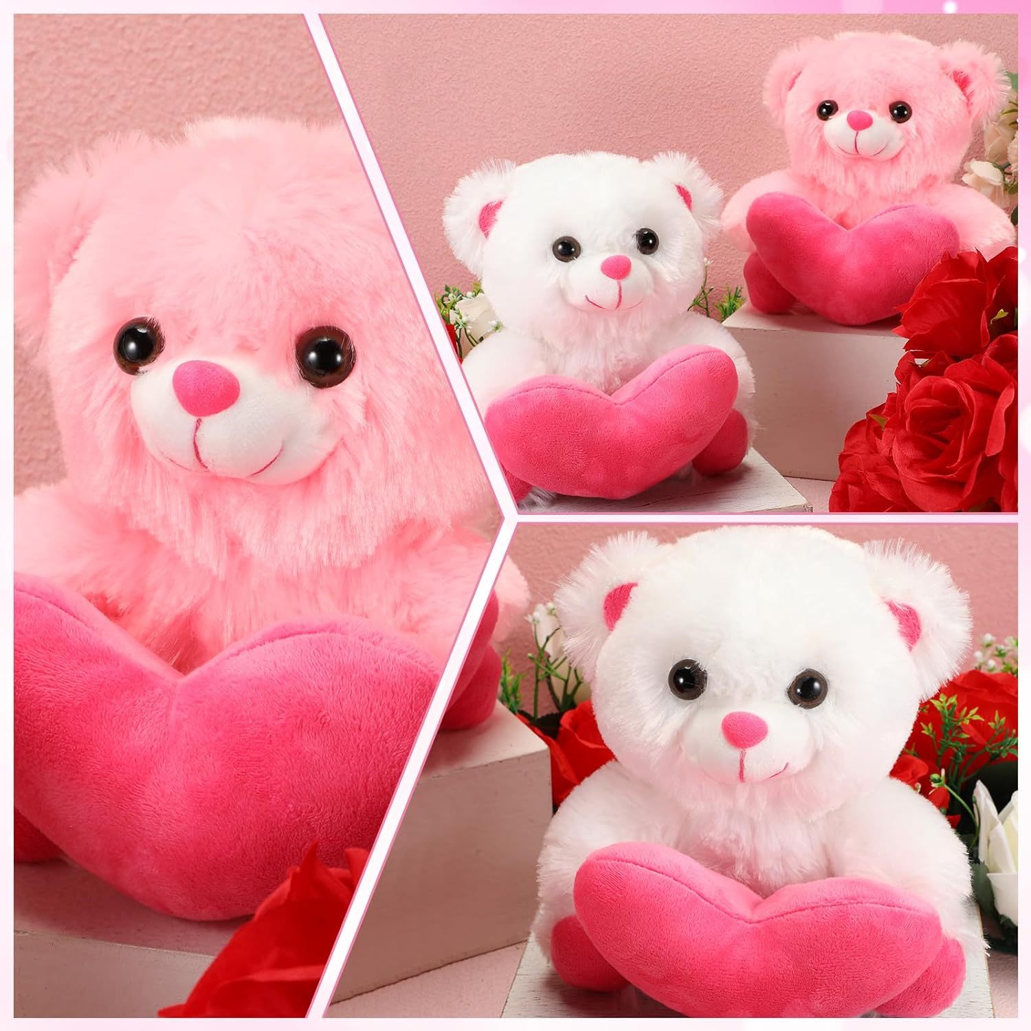 10" Adorable Stuffed Animals Bears Soft Plush Toys for Valentine's Day