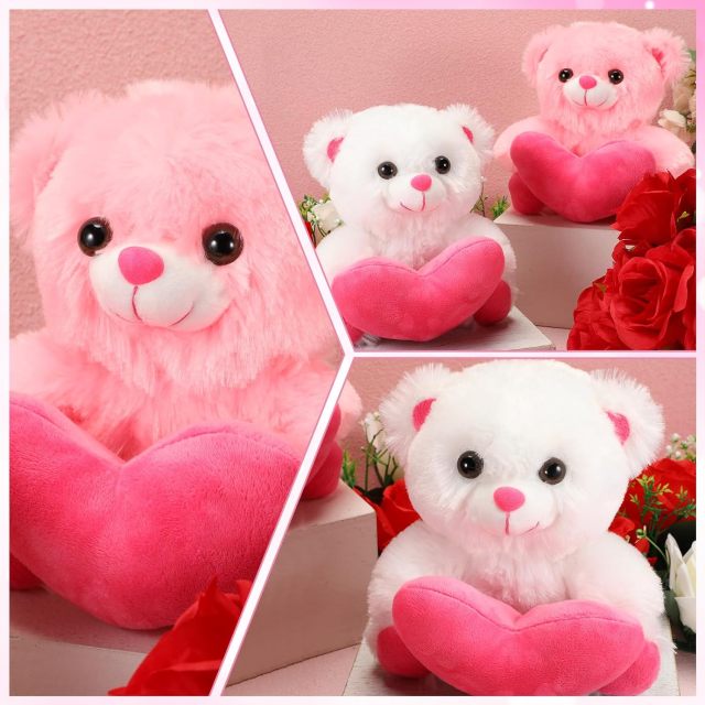 10" Adorable Stuffed Animals Bears Soft Plush Toys for Valentine's Day