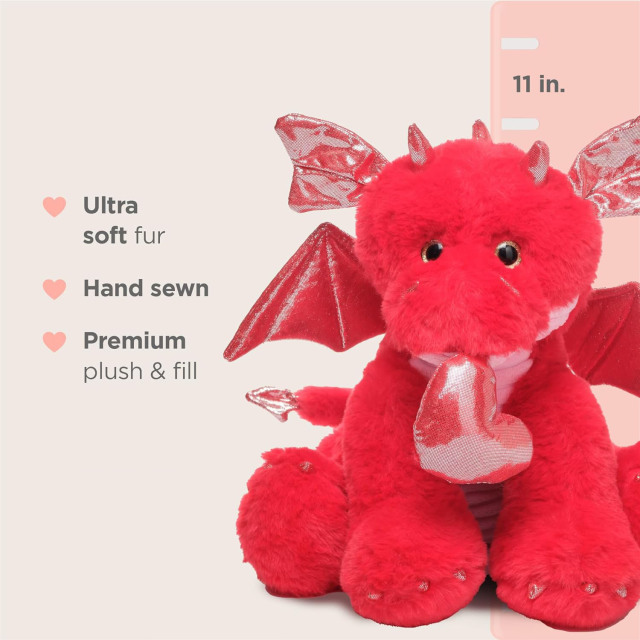 11 Inch Stuffed Animals Dragon Plush Toy Valentine's Day Gifts