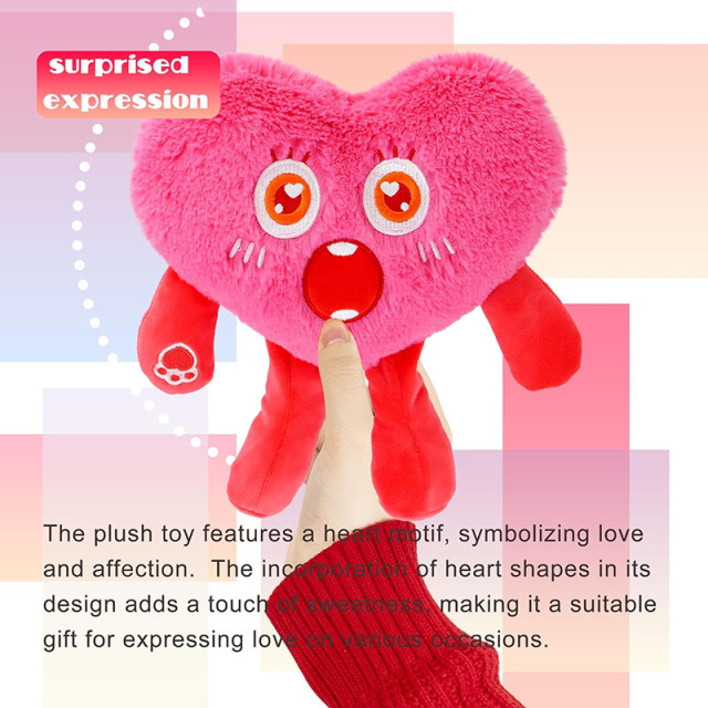 Red Love Heart Small Cushion Valentine Stuffed Mini Plush Toy