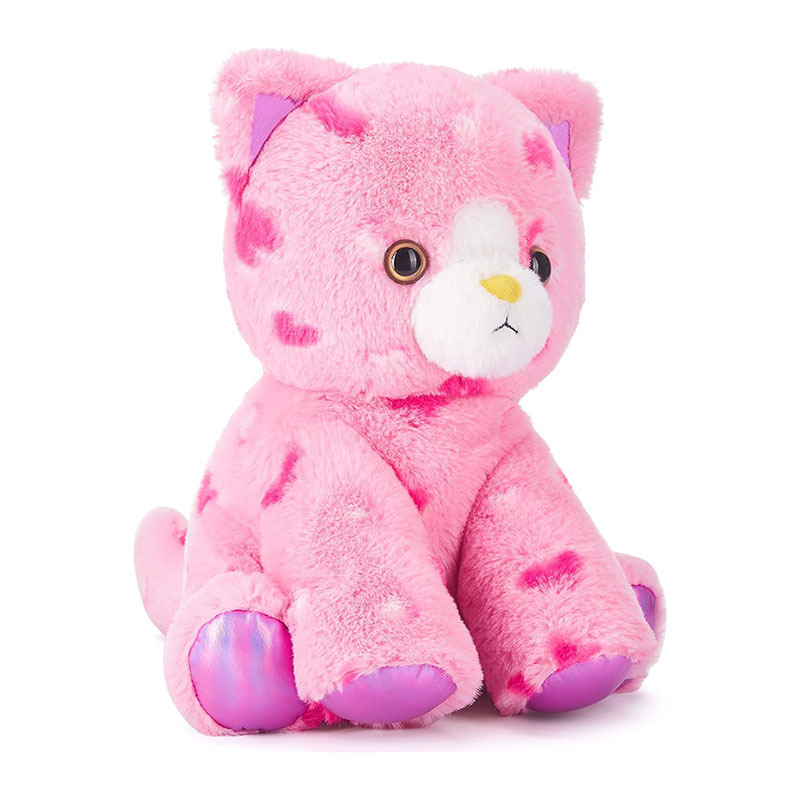 11" Stuffed Cat Animal Love Plush Toy with Hearts and Bow for Valentine Day