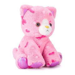 11" Stuffed Cat Animal Love Plush Toy with Hearts and Bow for Valentine Day