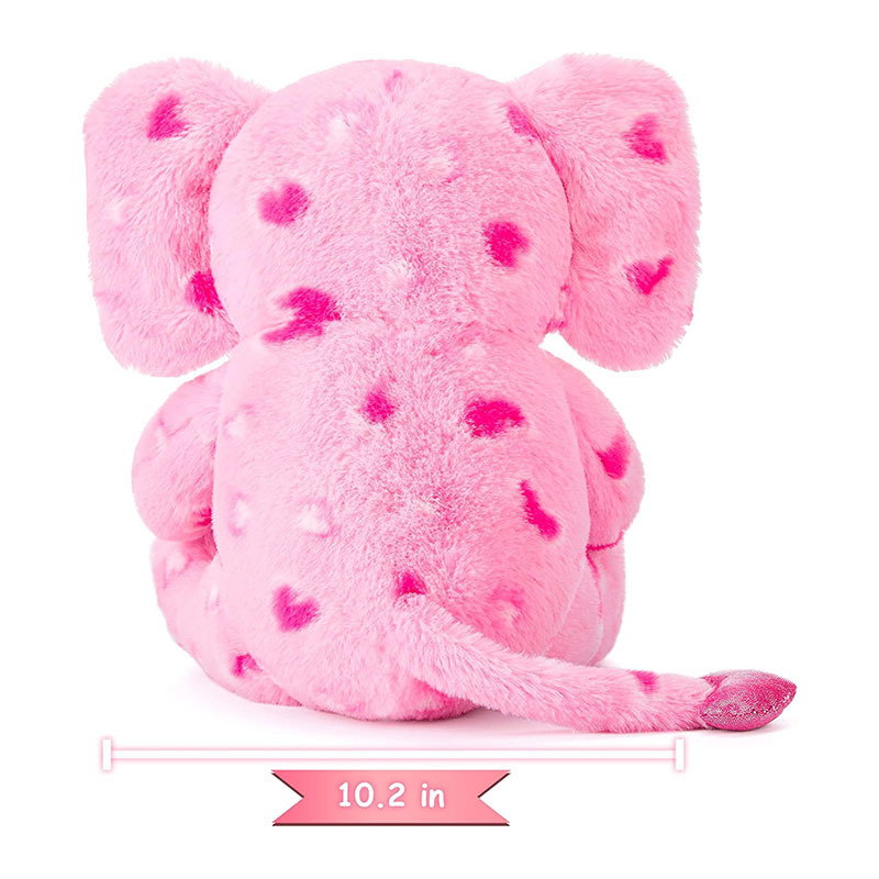 11.8" Stuffed Elephant Animal Love Plush Toy with Heart for Valentine Day