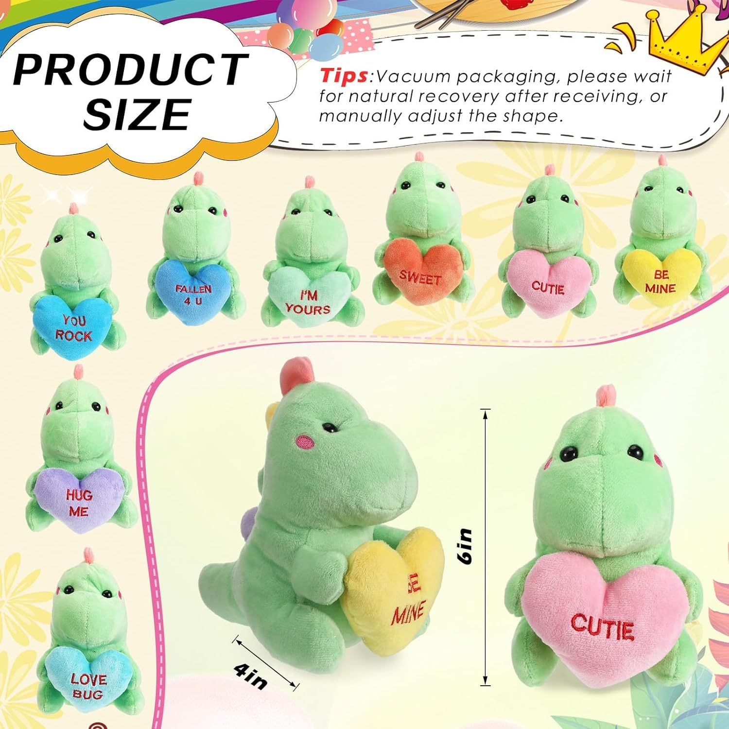 Valentines Day Stuffed Animals Bulk Dinosaur Plush Toys