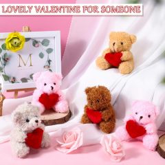4.8" Valentine Animals Bear with Heart Mini Bear Plush Toys