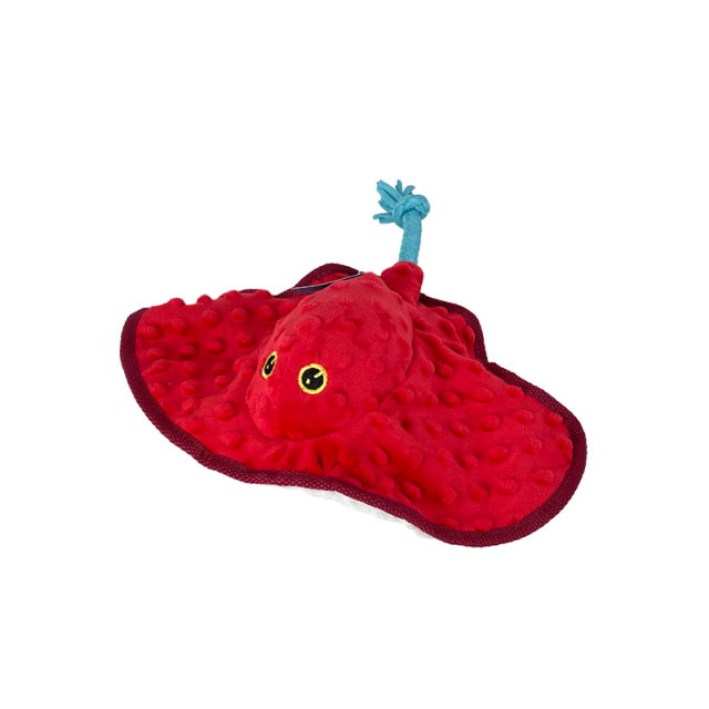 Stingray Dog Pet Toys with Cotton Rope Squeaker