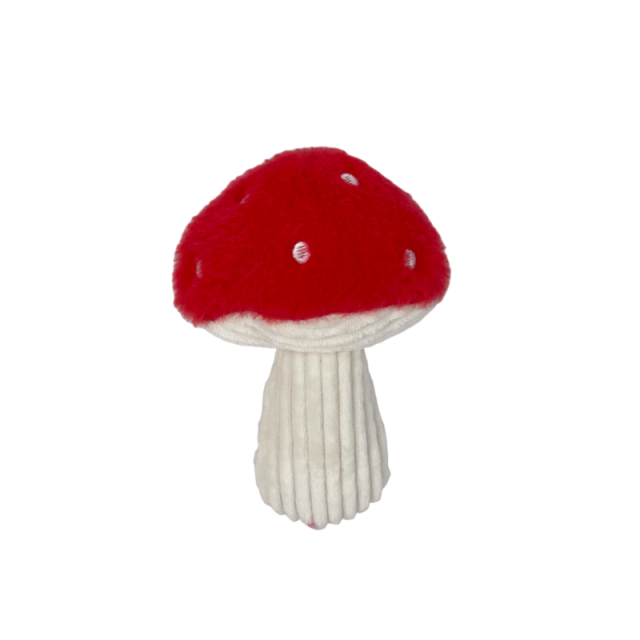 Soft Durable Mushroom Plush Dog Toys with Squeaker