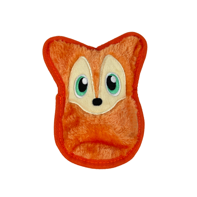 Orange Fox Durable Tough Plush Squeaky Dog Toy