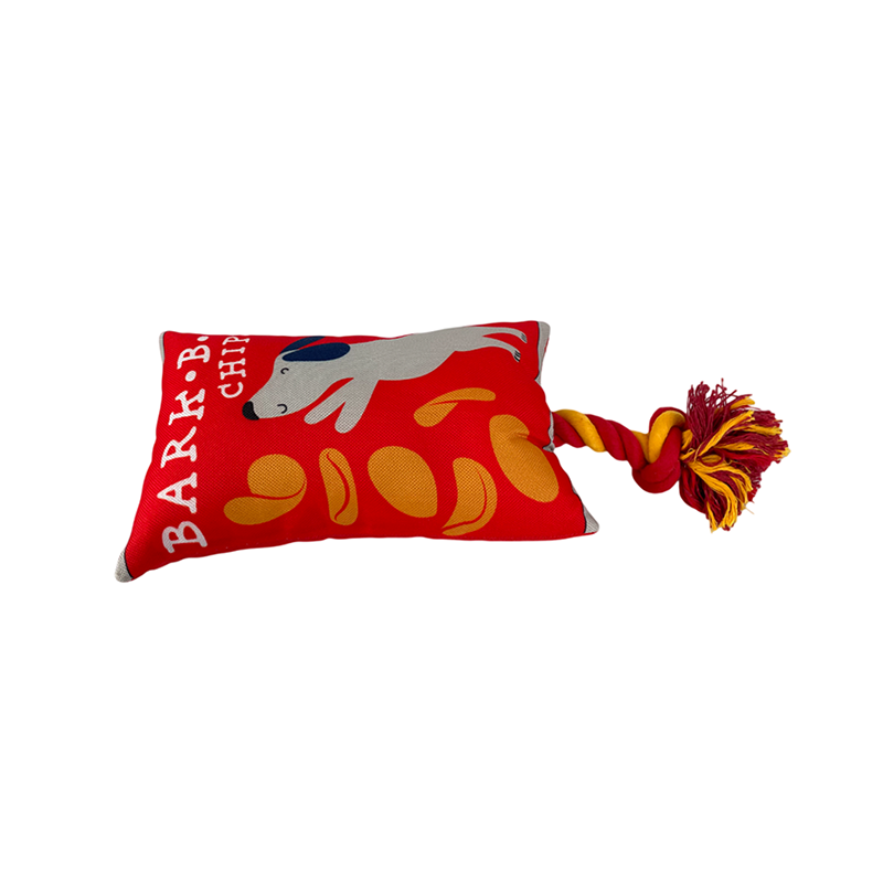 BBQ soft Dog Toys with Cotton Rope Squeaker