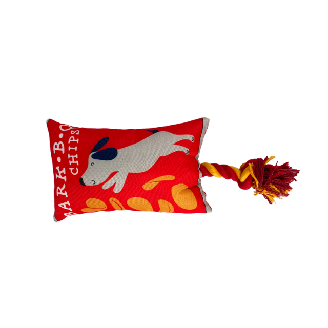 BBQ soft Dog Toys with Cotton Rope Squeaker