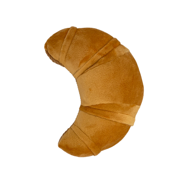 Simulation Croissant Pet Plush Toy Chewing Dog Toys with Squeaker